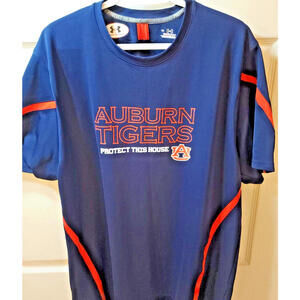 Under Armour Auburn Tigers HeatGear XL Shirt Protect This House Navy Orange